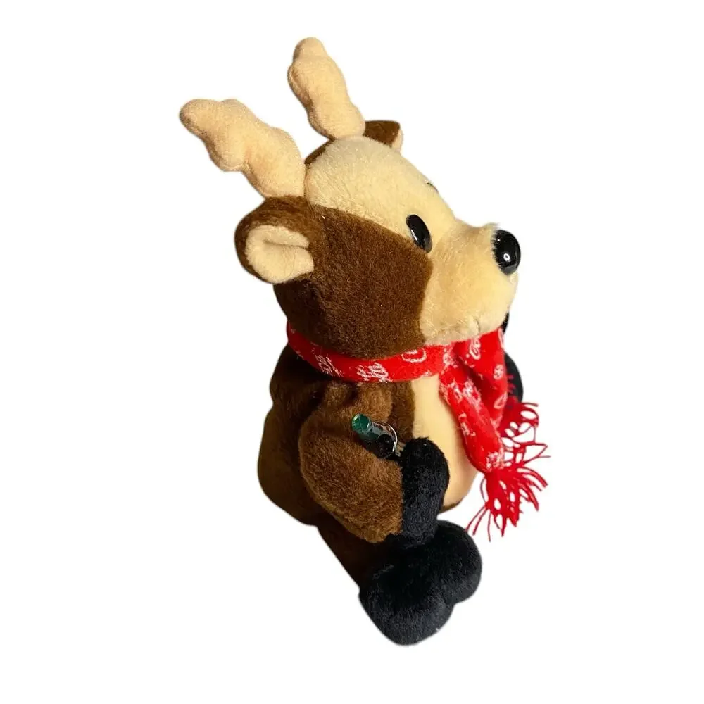 NWT 1998 Coca-Cola Collectible Reindeer Bean Bag Plush holding a Coke Bottle